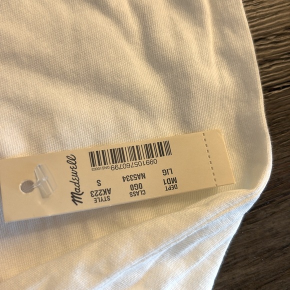 NWT [Madewell] "Vote" Crewneck Allday Graphic Slogan Ivory T-Shirt Women's Small - Picture 7 of 7